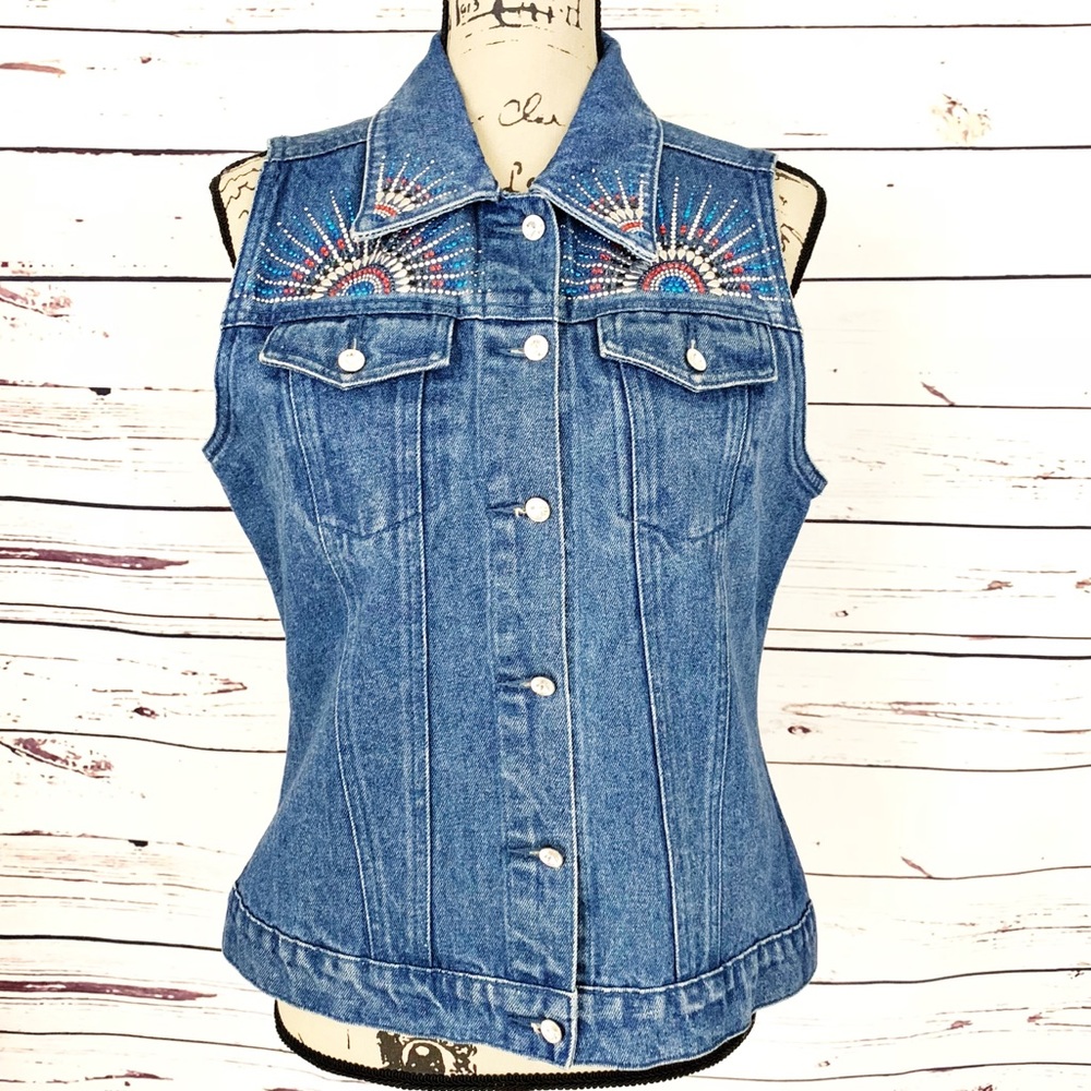 Christine Alexander Jean Sleeveless Jacket - Picture 2 of 7